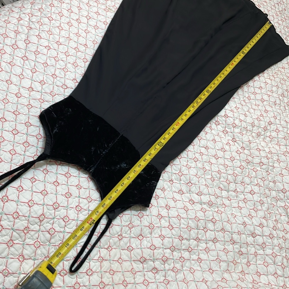 Vintage crushed velvet mixed media slip dress - Picture 7 of 7